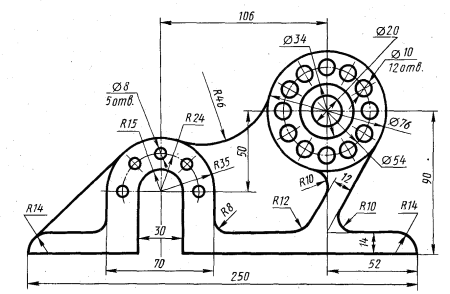 Чертеж сопряжения детали Автокад