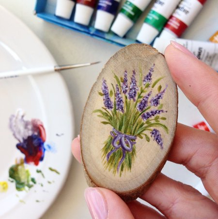 Рисование на спиле дерева