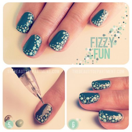 Рисунки на ногтях с помощью дотса