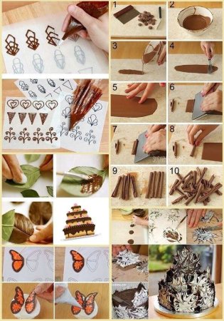 Тортик украшение из шоколада