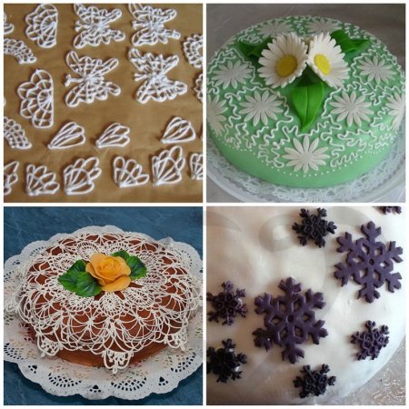 Рисунки глазурью на тортах пошагово для начинающих (49 фото)