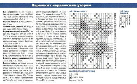 Вязание спицами детские варежки с узором схемы и описание