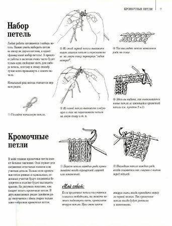 Как вязать кромочные петли спицами