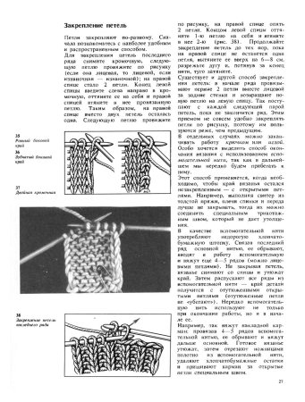 Кромочная петля спицами для начинающих