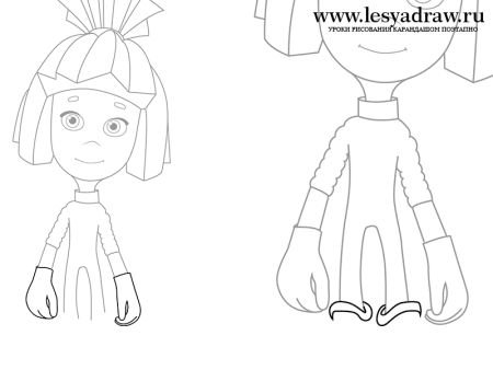 Рисунки Фиксиков карандашом