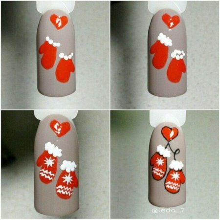 Новогодние ногти пошагово