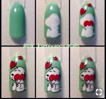 Поэтапные рисунки на ногтях новогодние