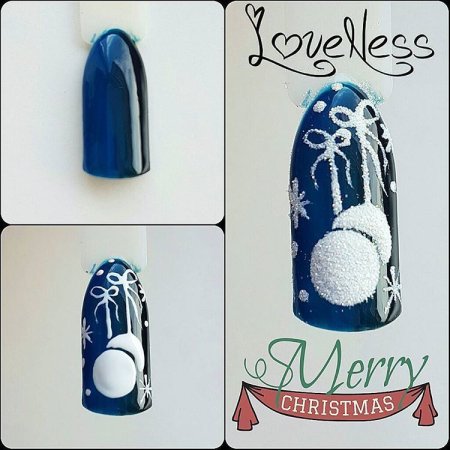 Новогодние рисунки на ногтях пошагово