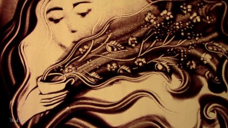 Рисование песком для детей цветы