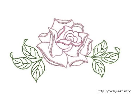 Трафарет розы для вышивания