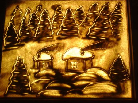 Рисование песком