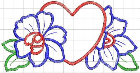 Контурная вышивка схемы цветы