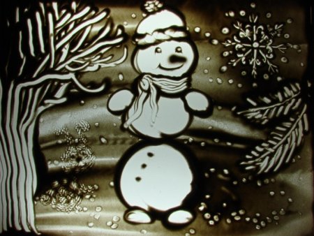 Картины песком на стекле