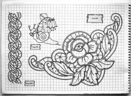 Вышивка Ришелье схемы