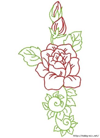 Вышивка гладью розы схемы