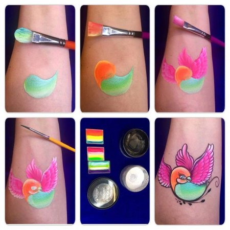 Аквагрим на руке легкие