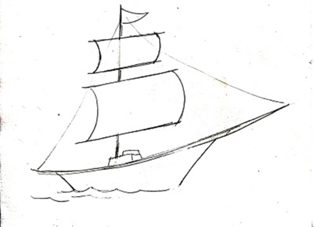 Рисунки для срисовки корабли