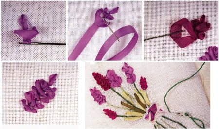 Вышивка лентами для начинающих