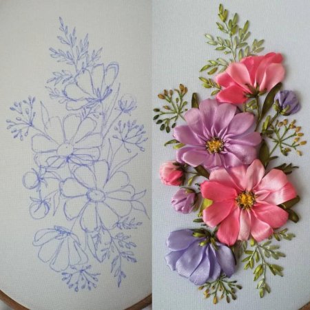 Силк Риббон вышивка