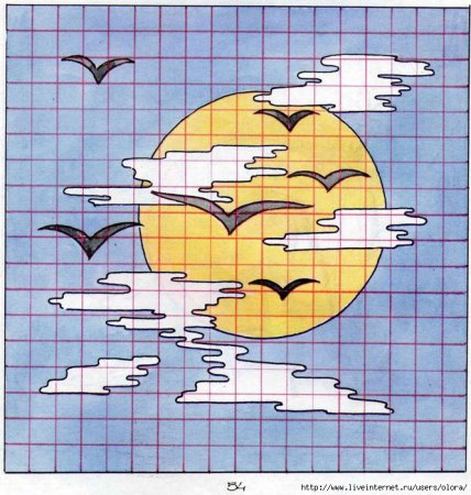 Вышивка лонгстич схемы