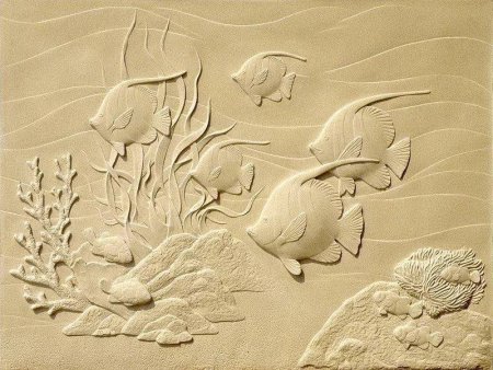 Лепка из штукатурки на стене