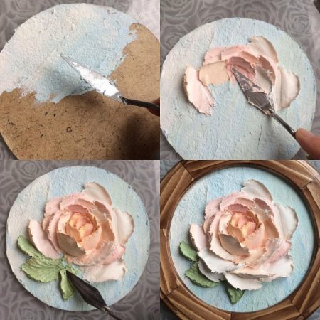 Скульптурная живопись МК роза