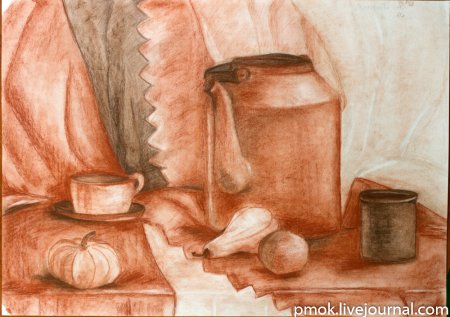 Натюрморт сангиной