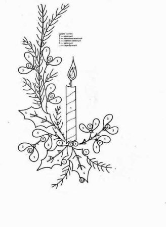 Вышивка гладью новогодние узоры