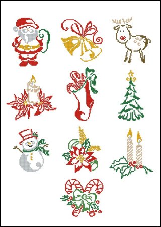 Новогодние узоры вышивка