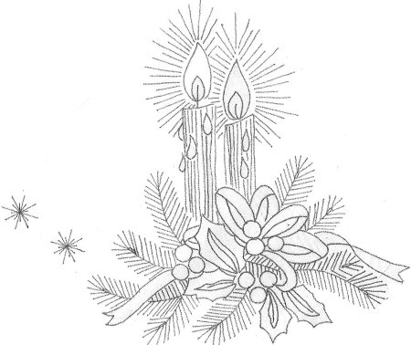 Рождественские схемы вышивки гладью