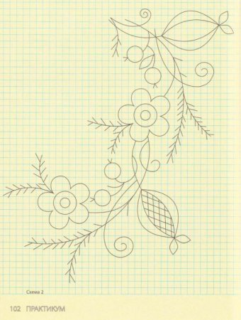 Узоры для вышивания стебельчатым швом