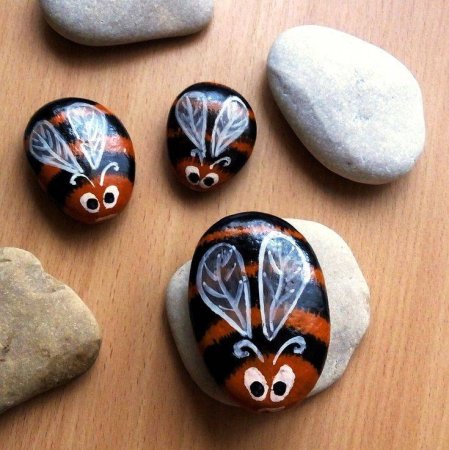 Рисование на камнях для детей
