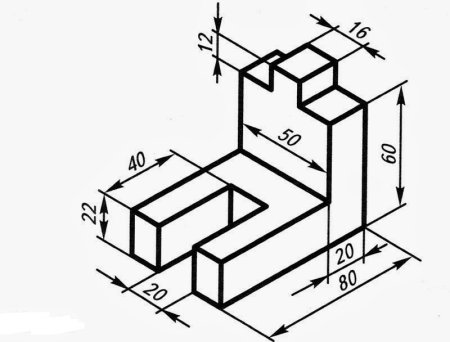 Черчение изометрическая проекция детали