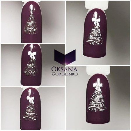 Новогодние ногти пошагово