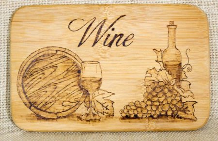 Выжигание на кухонной доске