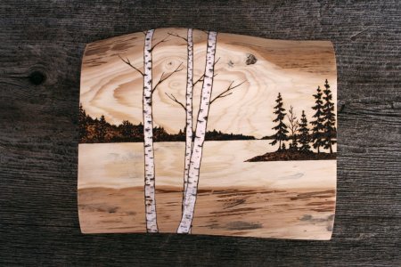 Пейзажи для выжигания по дереву