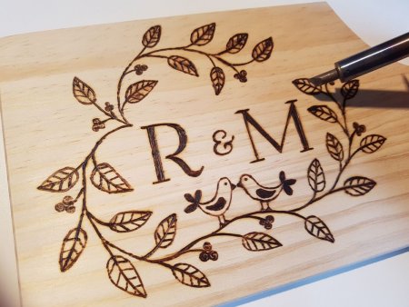 Надписи выжигателем по дереву