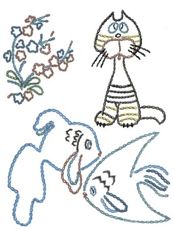 Вышивка стебельчатым швом