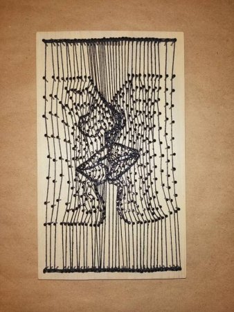 Декоративное панно из ниток