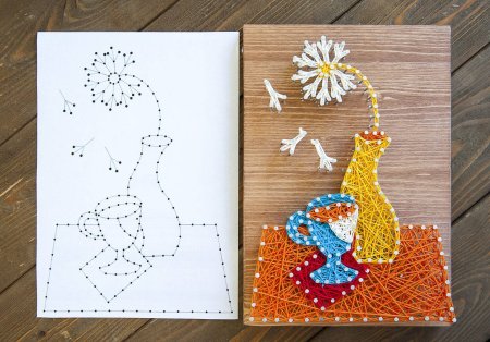 Трафареты для картин из гвоздей и ниток