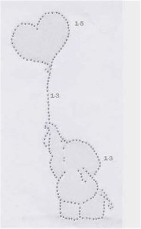 Изонить слон схема