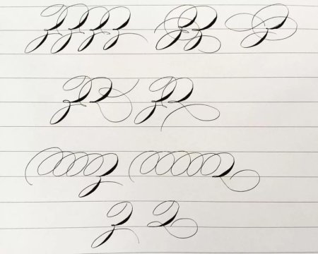 Каллиграфия упражнения копперплейт