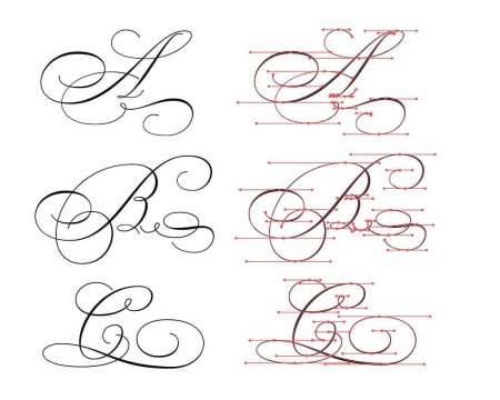 Каллиграфические буквы для росписи