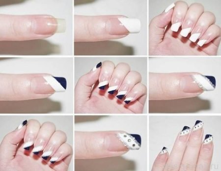Французский маникюр пошагово