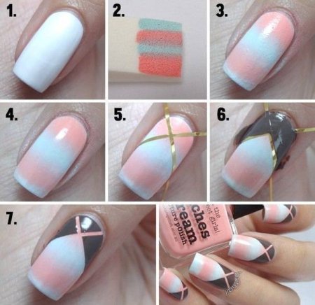 Пошагово маникюр гель