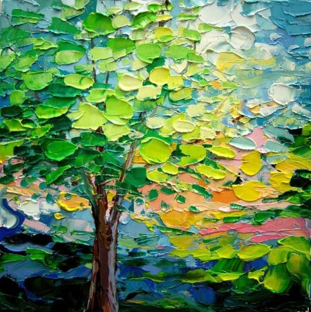 Пейзаж Импасто