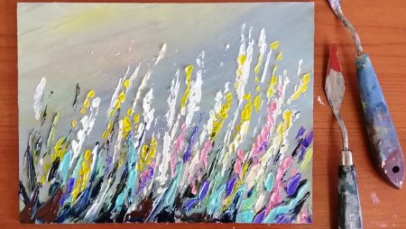 Акрил и мастихин мастер класс