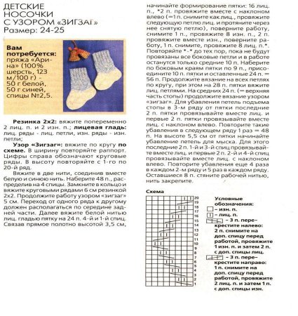 Вязание для самых маленьких спицами с описанием и схемами носочки