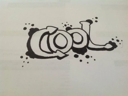 Граффити на бумаге маркером