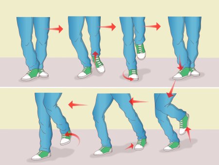 Движения танца шафл